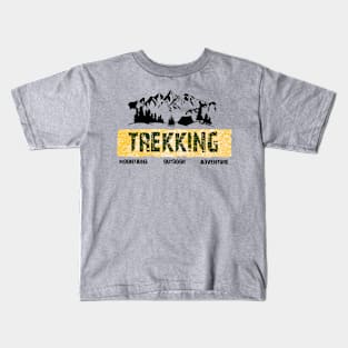 Trekking mountains outdoor adventure Kids T-Shirt